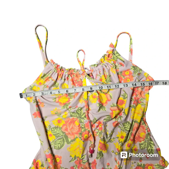 Aerie Printed Ruffle Keyhole One Piece Floral Swimsuit - Picture 5 of 10